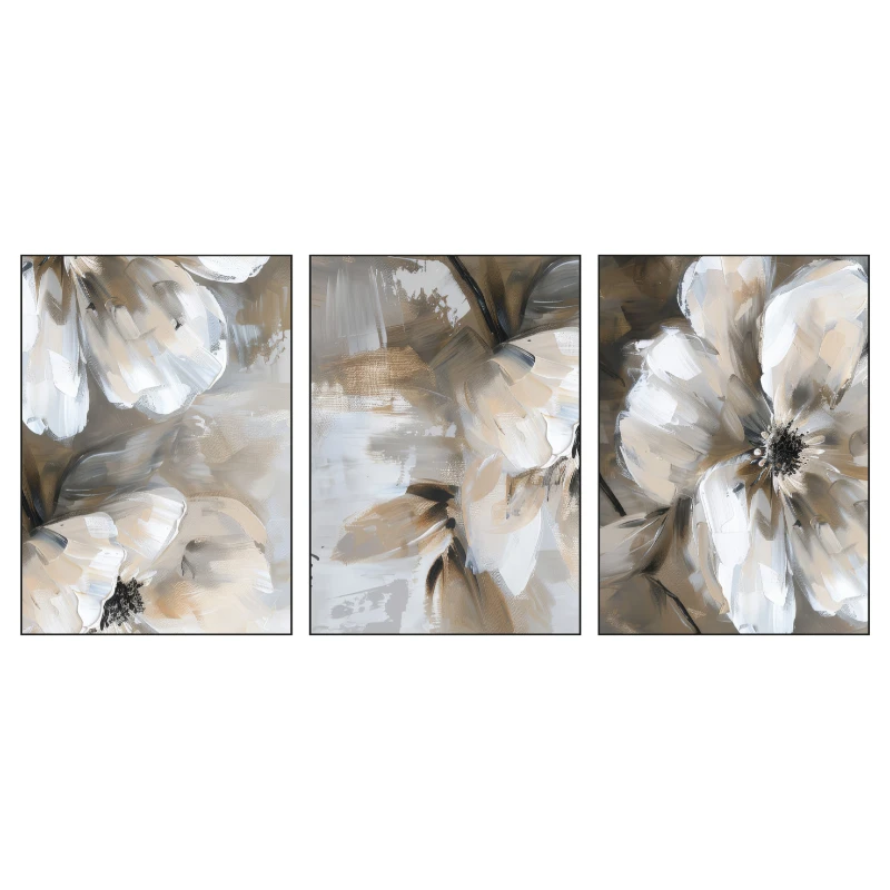 Statik Tutunma Özellikli Tablo - Poster Çiçek (Model- 57)