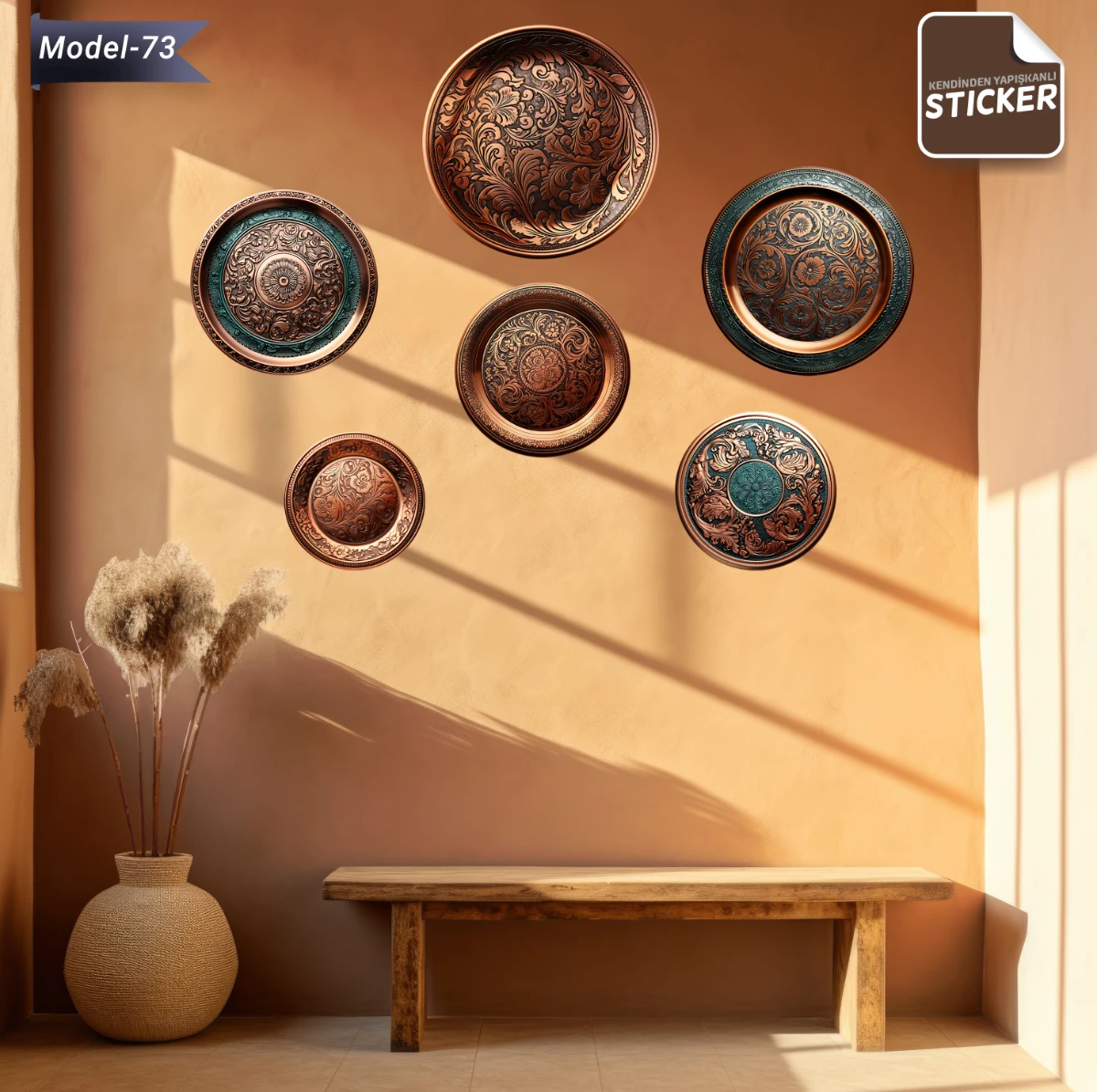 Ev Dekorasyon Tabak  Sticker (Model-73)