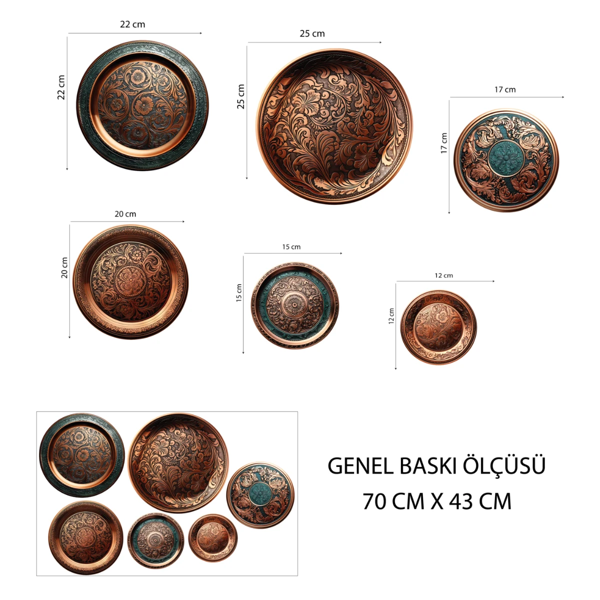 Ev Dekorasyon Tabak  Sticker (Model-73) 