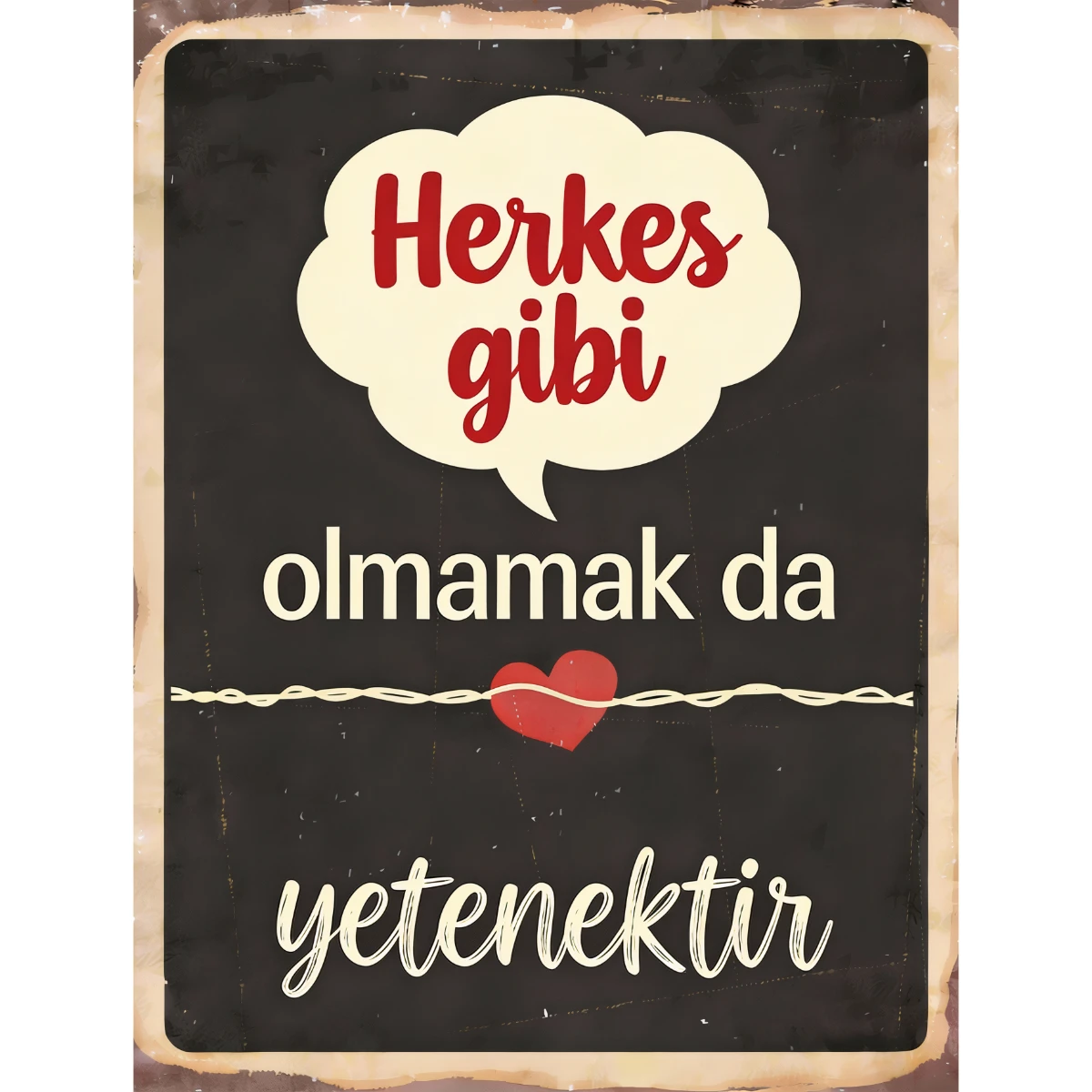 Statik Tutunma Özellikli Tablo - Poster Mizah (Model -2) 