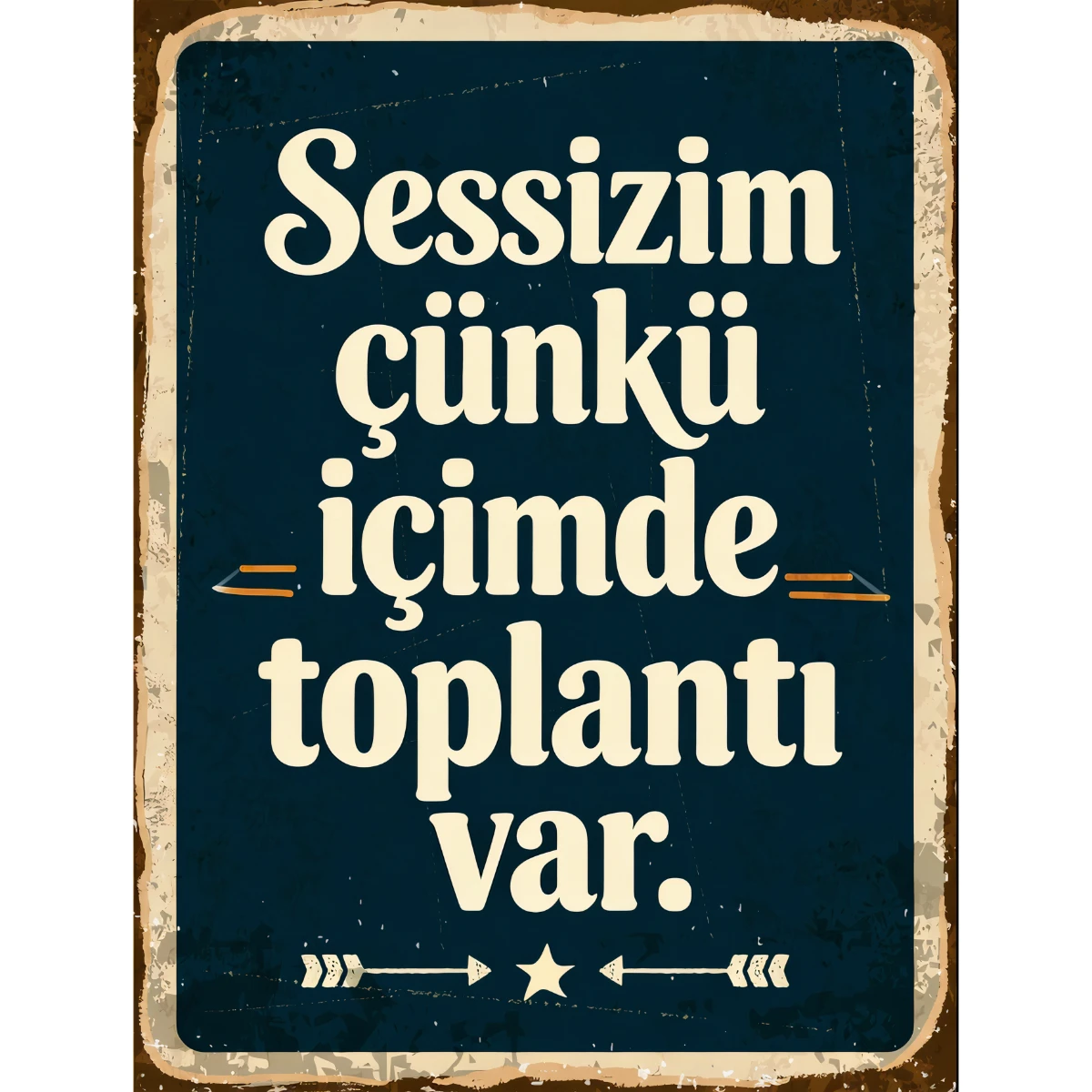 Statik Tutunma Özellikli Tablo - Poster Mizah (Model -3) 