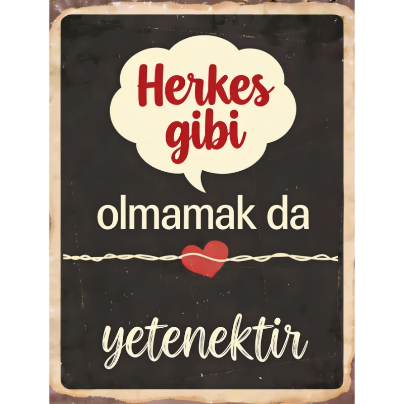 Statik Tutunma Özellikli Tablo - Poster Mizah (Model -2)