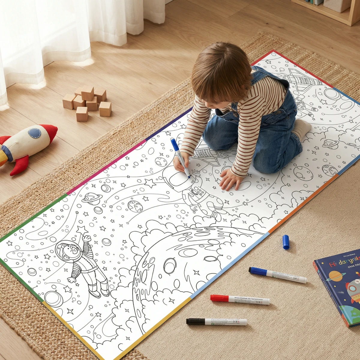 Boyama Kağıdı Astronot Boyama