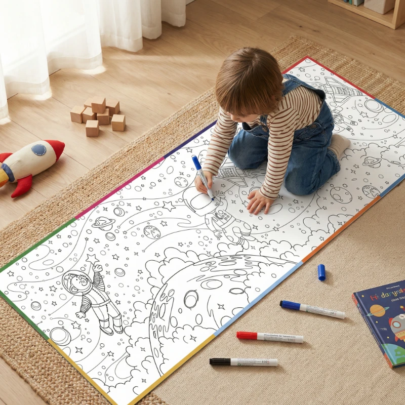 Boyama Kağıdı Astronot Boyama