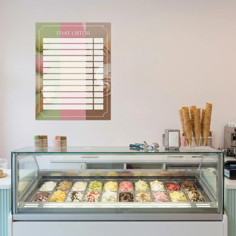 Yapışkanlı Dondurmacı Fiyat Listesi  (Model- 14)