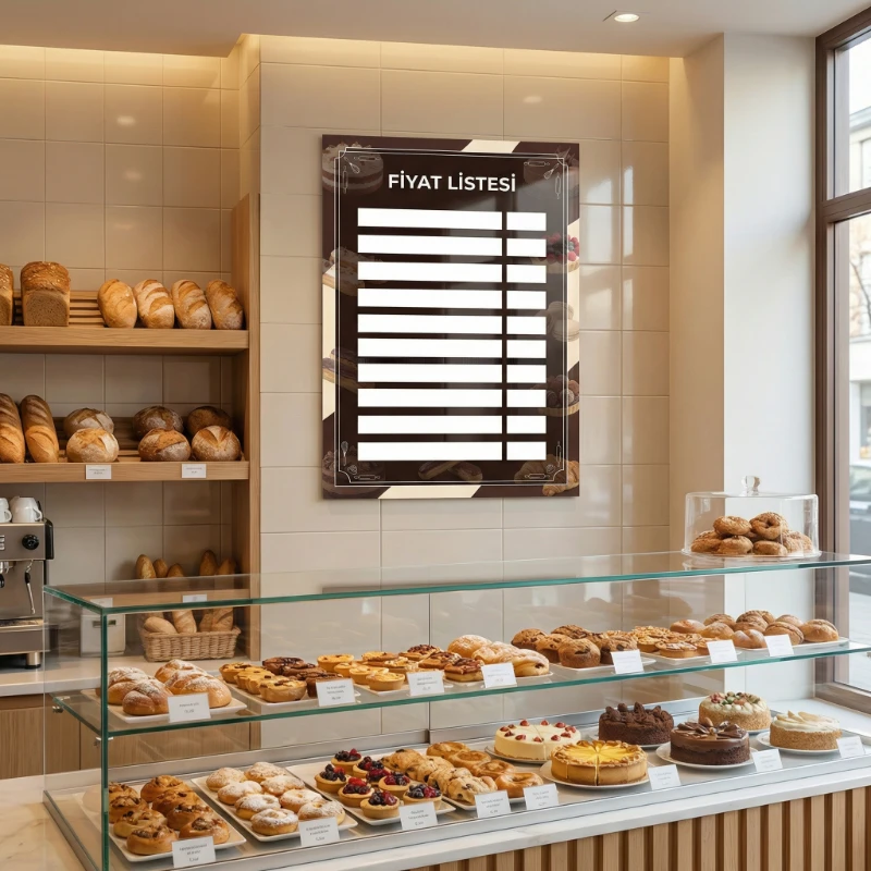 Yapışkanlı Pastane Fiyat Listesi  (Model- 19)