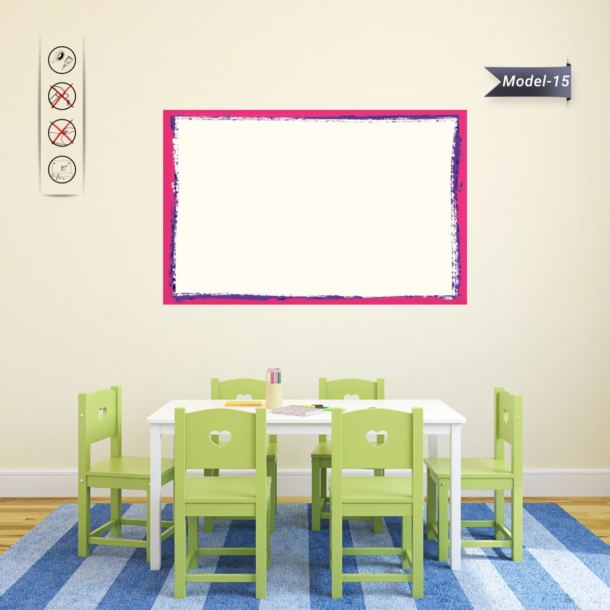 Yapışkanlı Renkli Profesyonel Tahta ( Model -15)