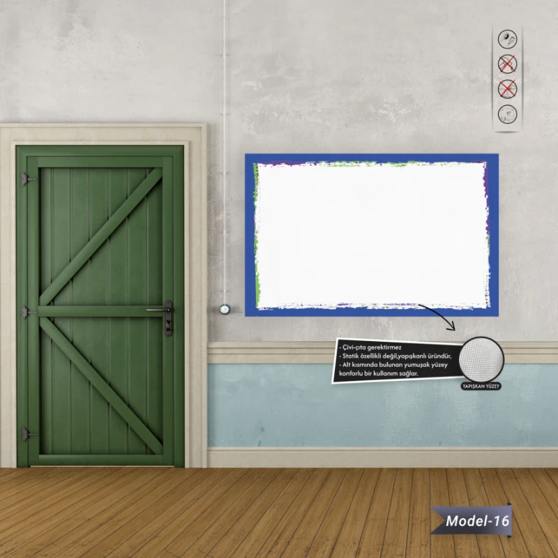 Yapışkanlı Renkli Profesyonel Tahta ( Model -16)