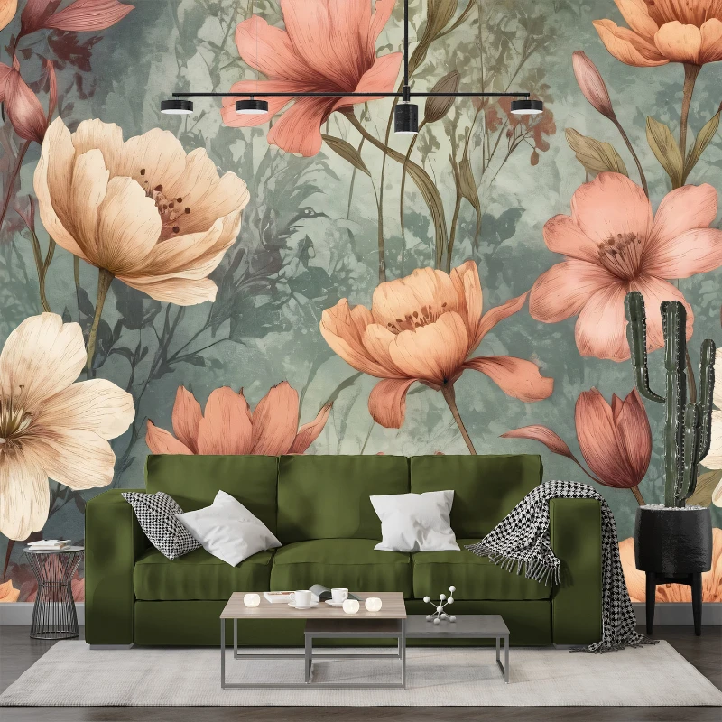 Duvar Kağıdı Çiçek Desen (Model -2053)