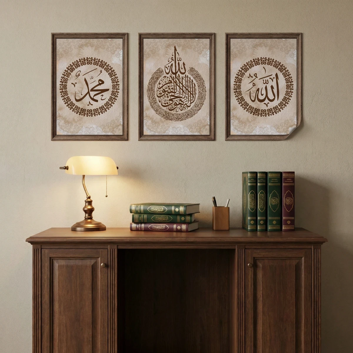 Statik Tutunma Özellikli Tablo - Poster Dini (Model-68) (50X70)