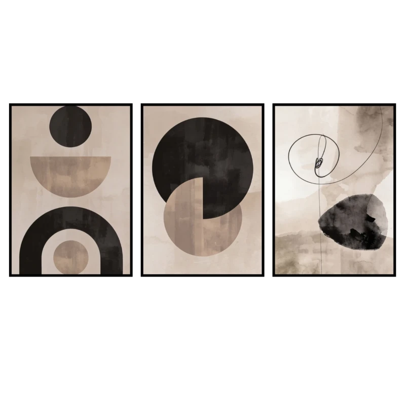 Statik Tutunma Özellikli Tablo - Poster Modern (Model- 17) (50X70)