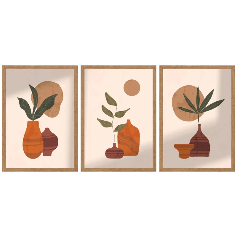 Statik Tutunma Özellikli Tablo - Poster Modern (Model-6) (50X70)