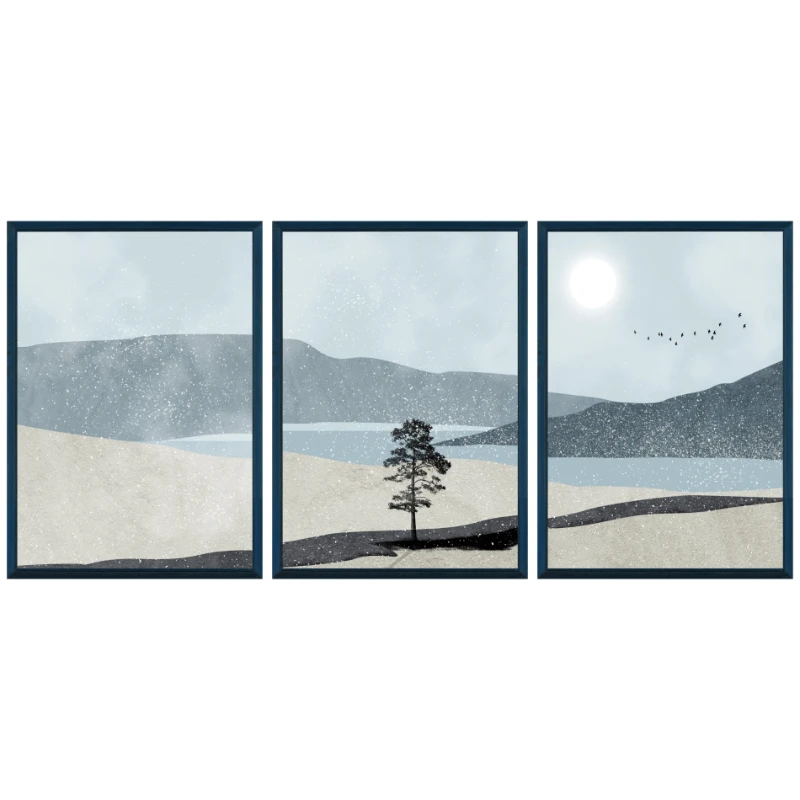 Statik Tutunma Özellikli Tablo - Poster Modern (Model-9) (50X70)