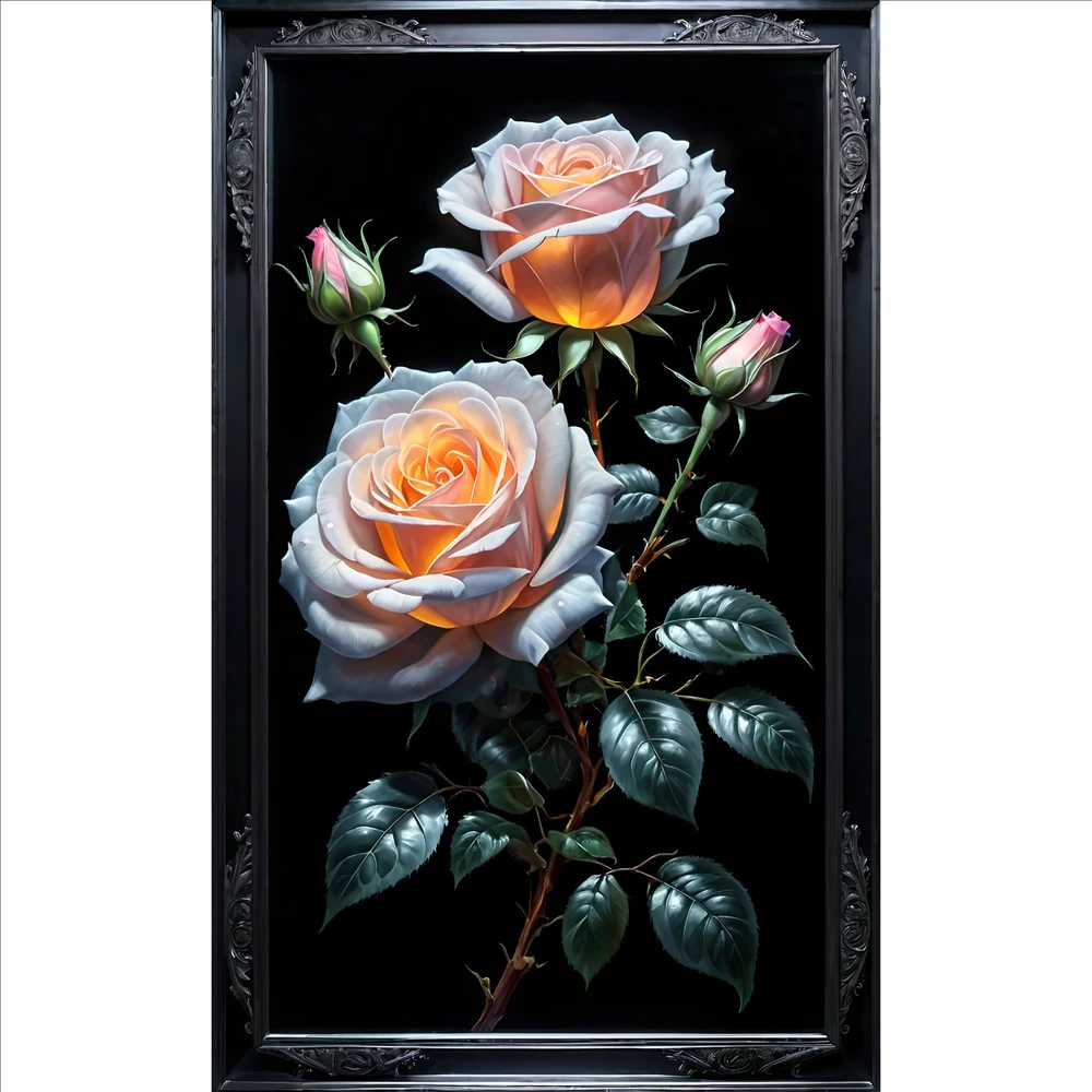 Yapışkanlı Keçe Tablo - Poster Çiçek (Model- 15) 