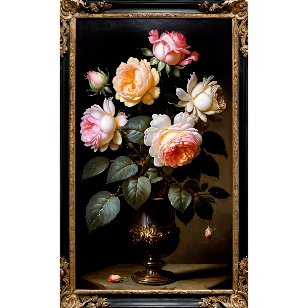Yapışkanlı Keçe Tablo - Poster Çiçek (Model- 19) 