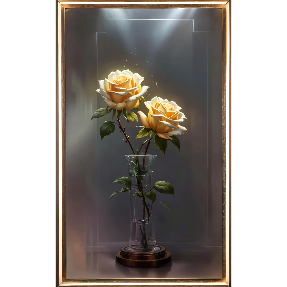 Yapışkanlı Keçe Tablo - Poster Çiçek (Model- 20) 