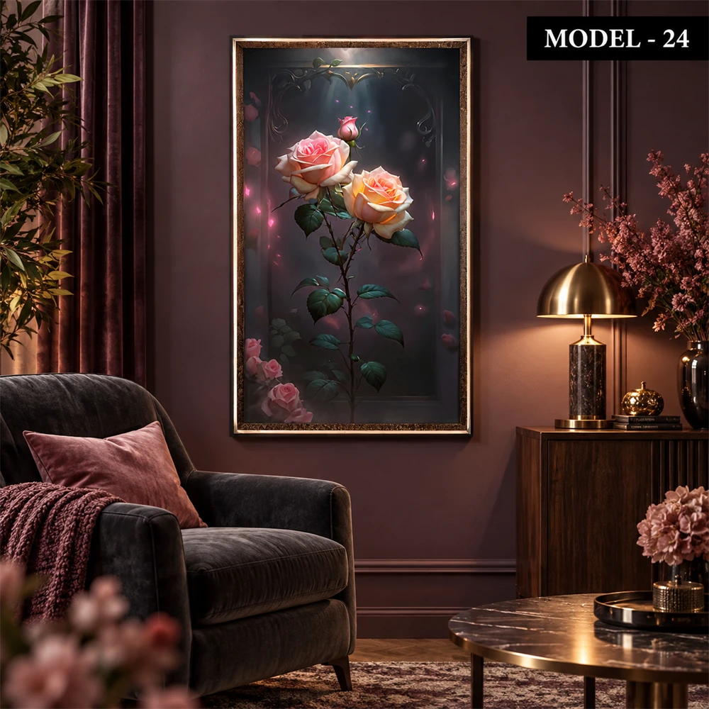 Yapışkanlı Keçe Tablo - Poster Çiçek (Model- 24)