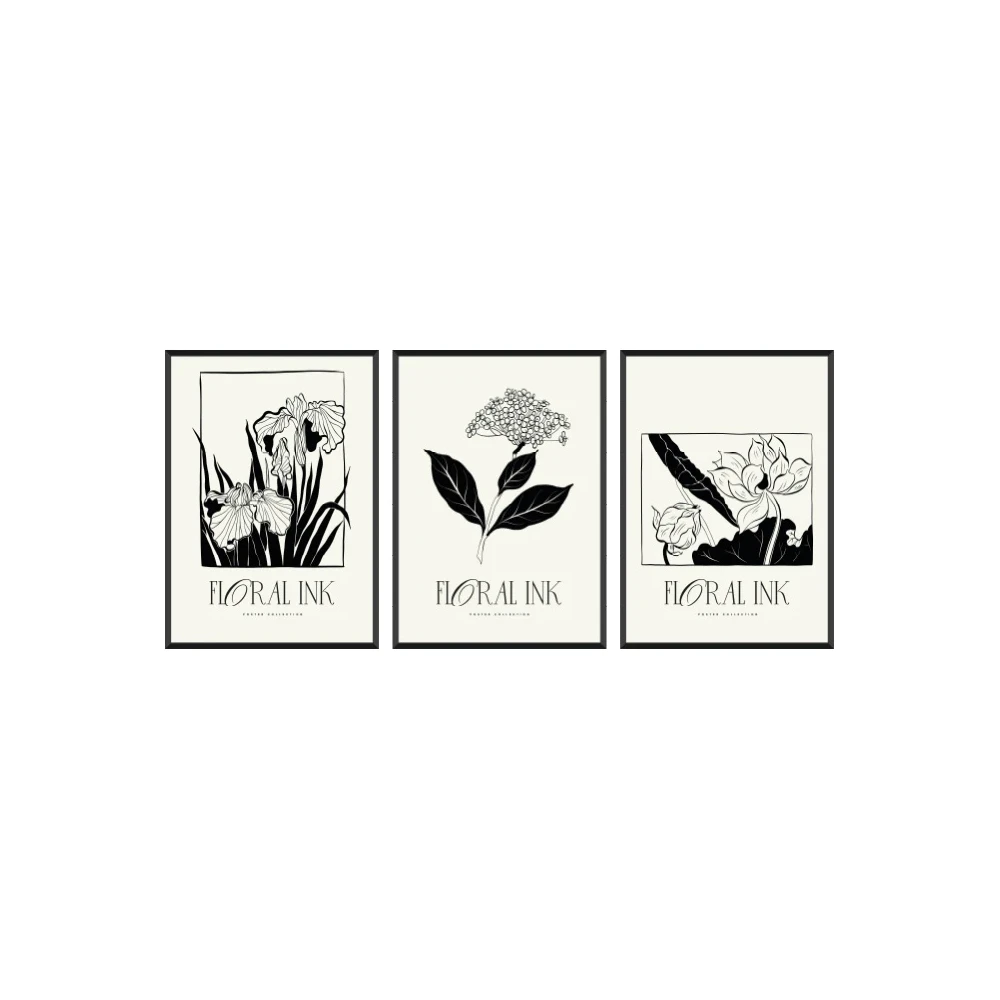 Yapışkanlı Keçe Tablo - Poster Çiçek (Model-52) 