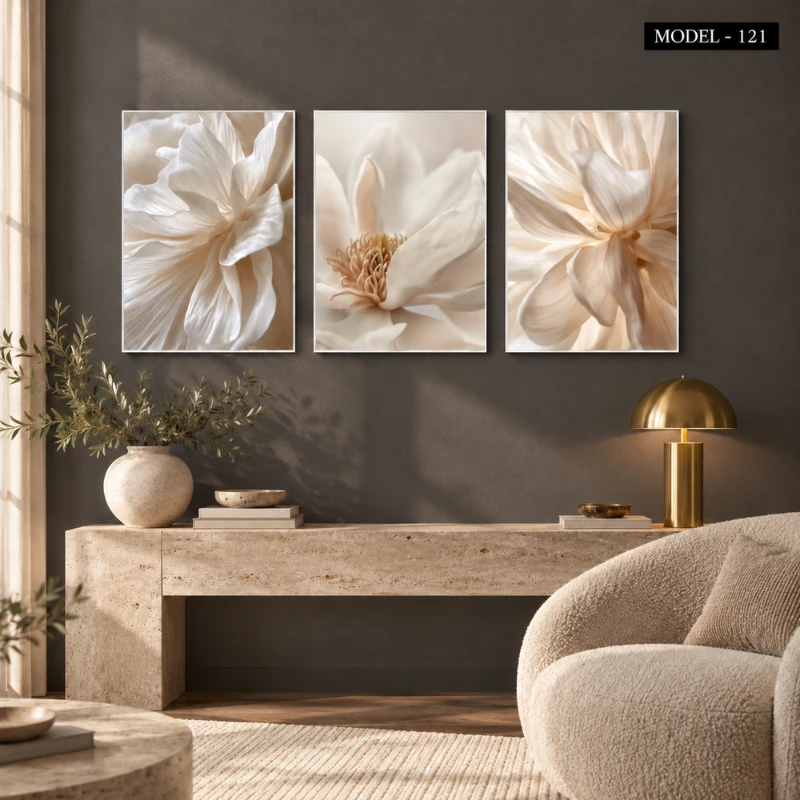 Yapışkanlı Keçe Tablo - Poster Çiçek (Model-121)