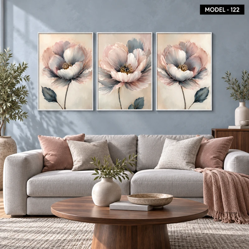 Yapışkanlı Keçe Tablo - Poster Çiçek (Model-122)