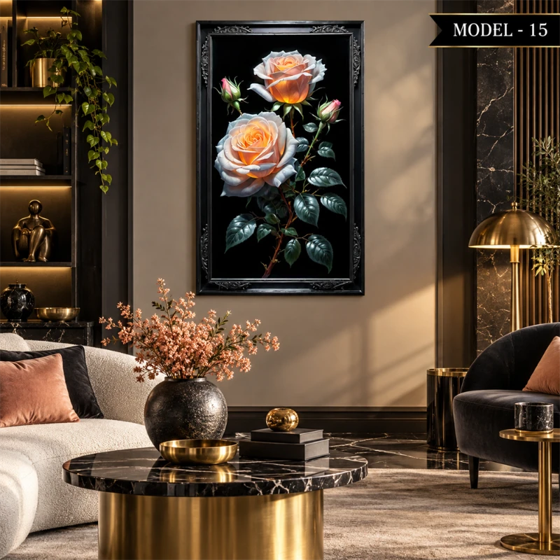 Yapışkanlı Keçe Tablo - Poster Çiçek (Model- 15)