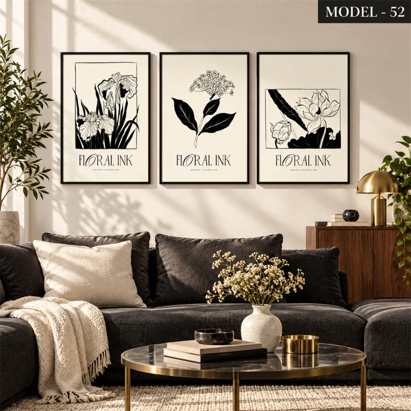 Yapışkanlı Keçe Tablo - Poster Çiçek (Model-52)