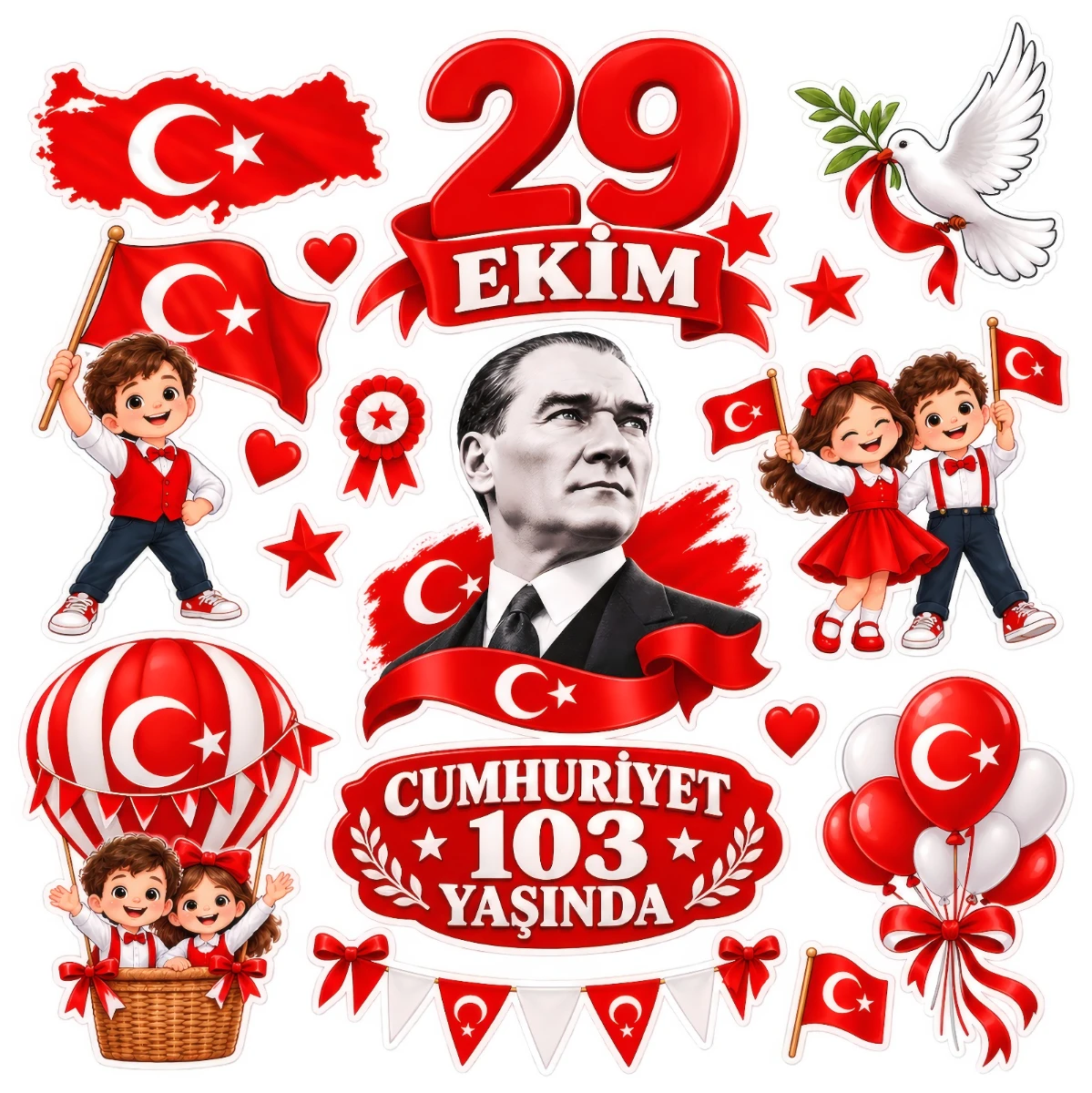 29 Ekim Sticker (Model-29) 