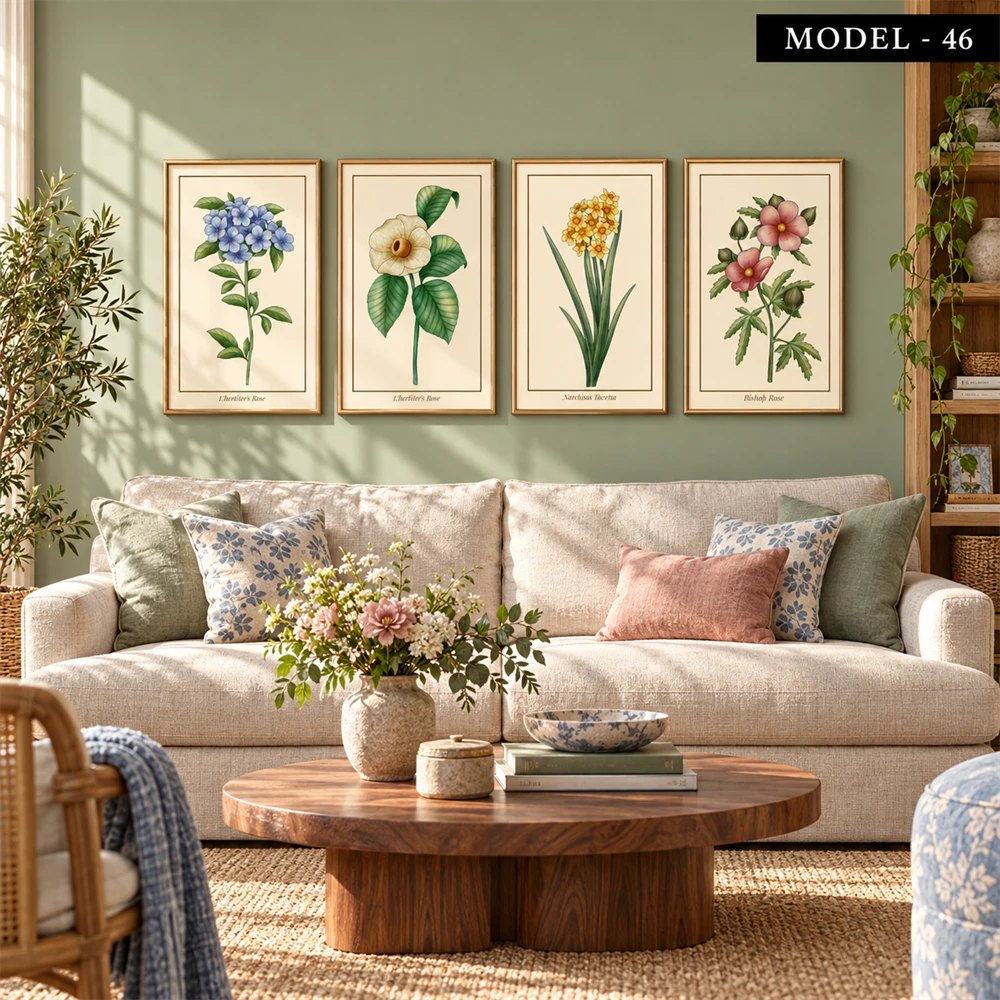 Yapışkanlı Keçe Tablo - Poster Çiçek (Model-46)