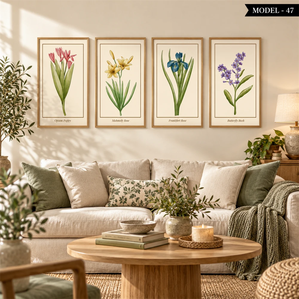 Yapışkanlı Keçe Tablo - Poster Çiçek (Model-47)