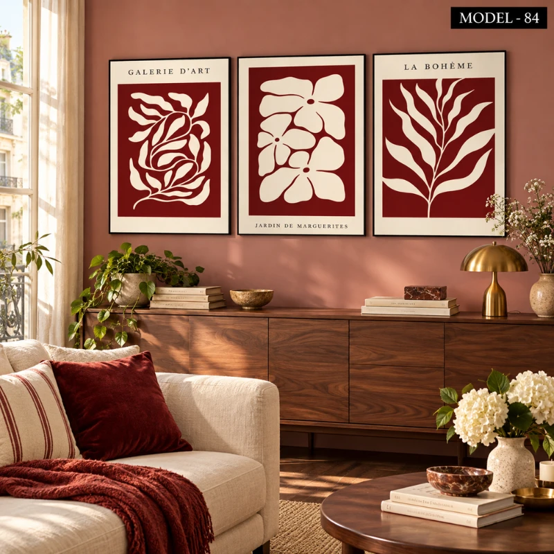 Yapışkanlı Keçe Tablo - Poster Çiçek (Model-84)