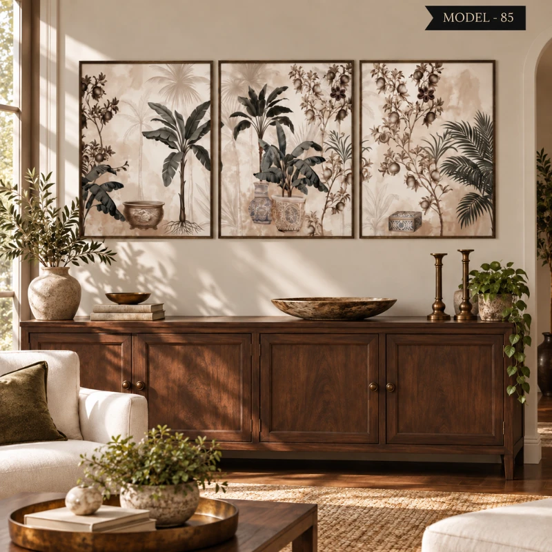 Yapışkanlı Keçe Tablo - Poster Çiçek (Model-85)