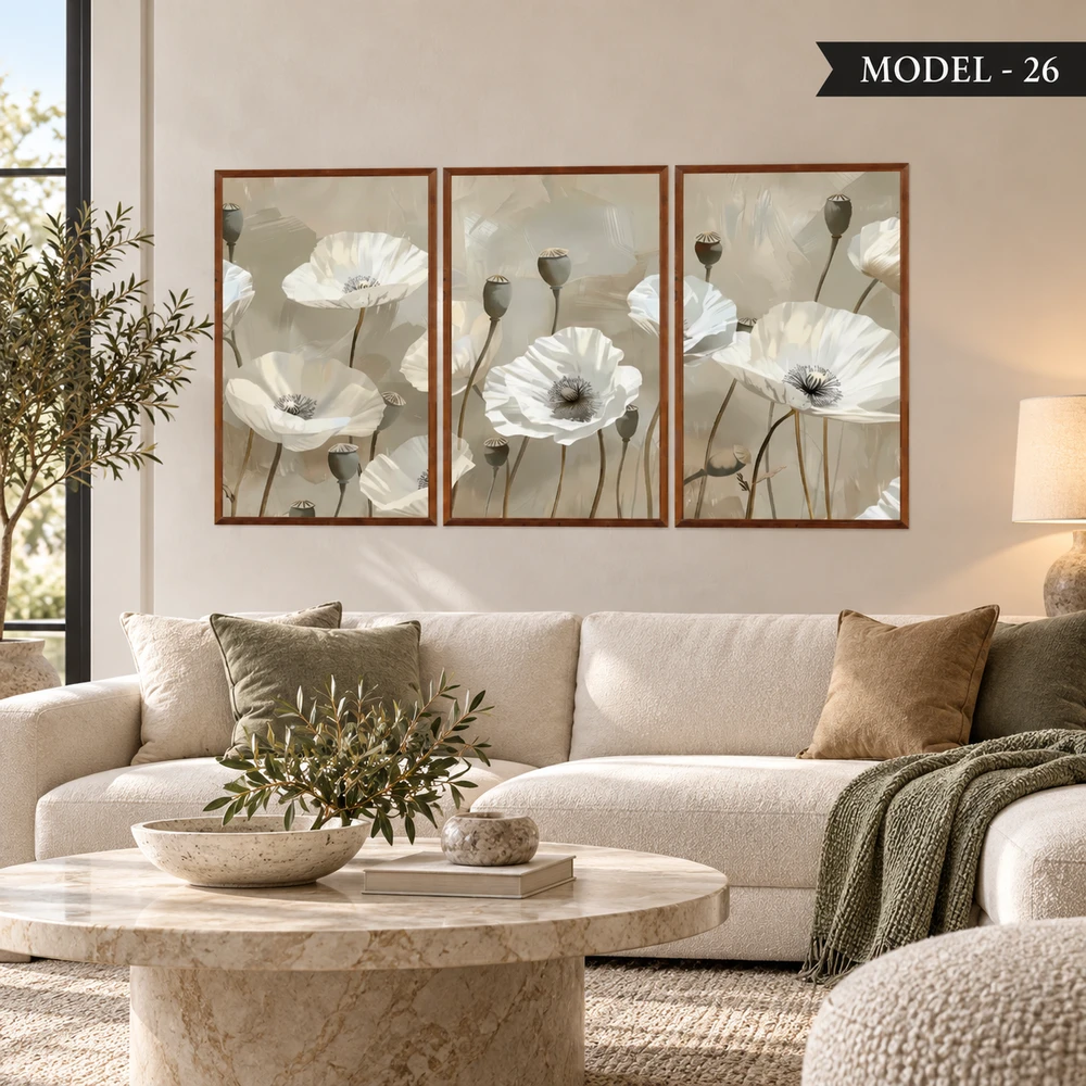 Yapışkanlı Keçe Tablo - Poster Çiçek (Model- 26)