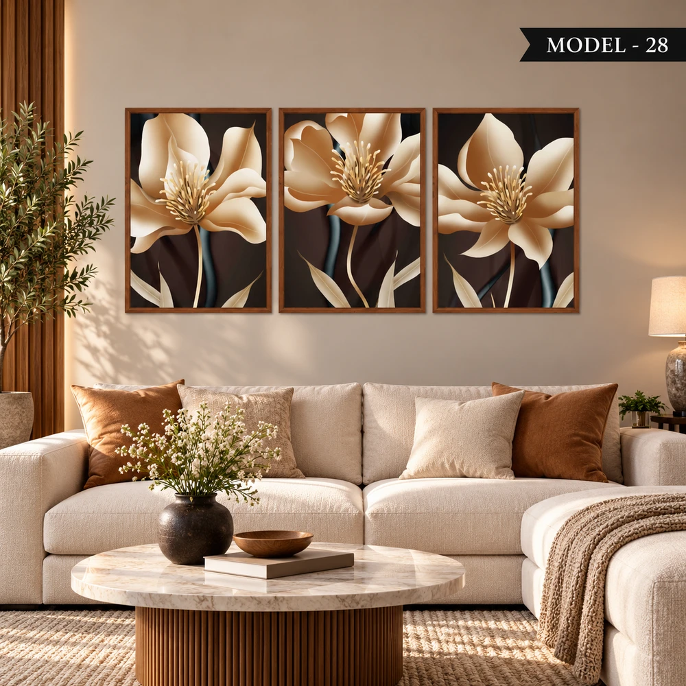 Yapışkanlı Keçe Tablo - Poster Çiçek (Model- 28)