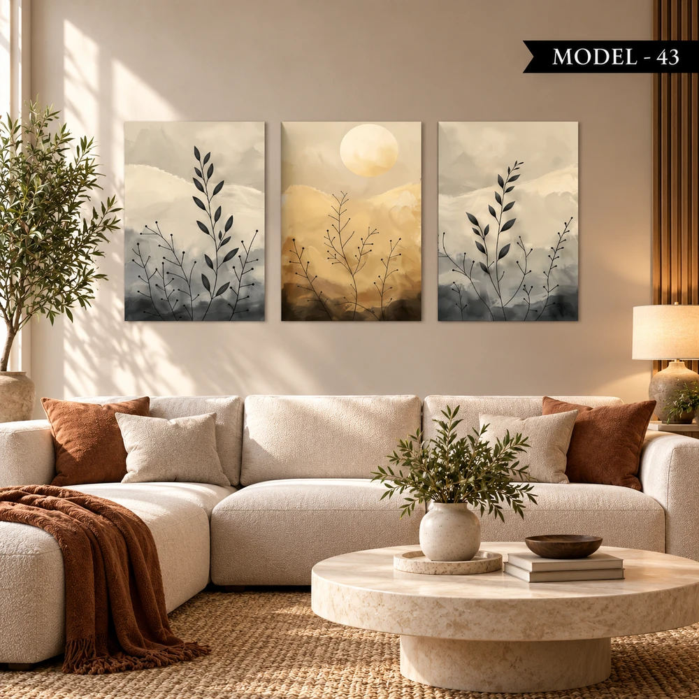 Yapışkanlı Keçe Tablo - Poster Çiçek (Model- 43)