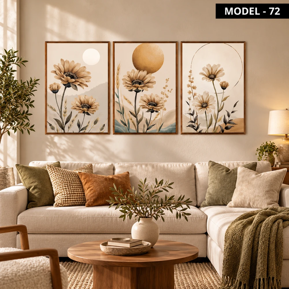 Yapışkanlı Keçe Tablo - Poster Çiçek (Model- 72)