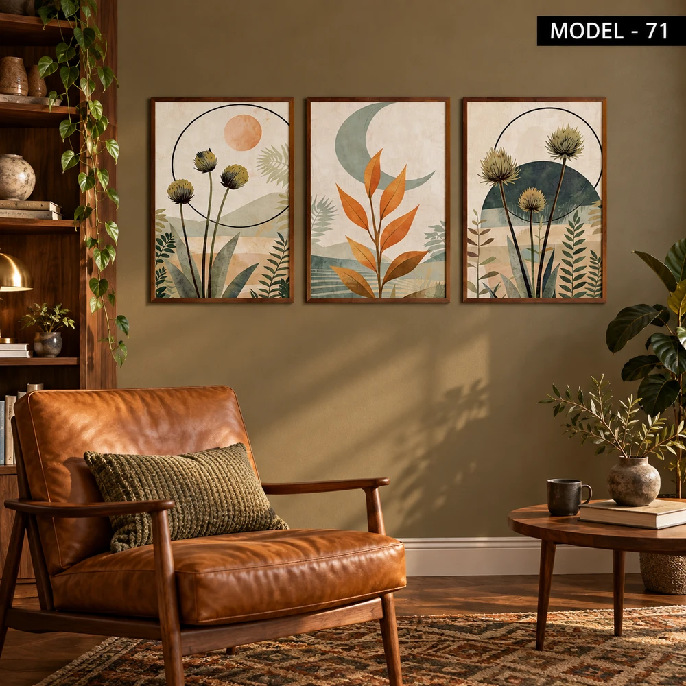 Yapışkanlı Keçe Tablo - Poster Çiçek (Model- 71)