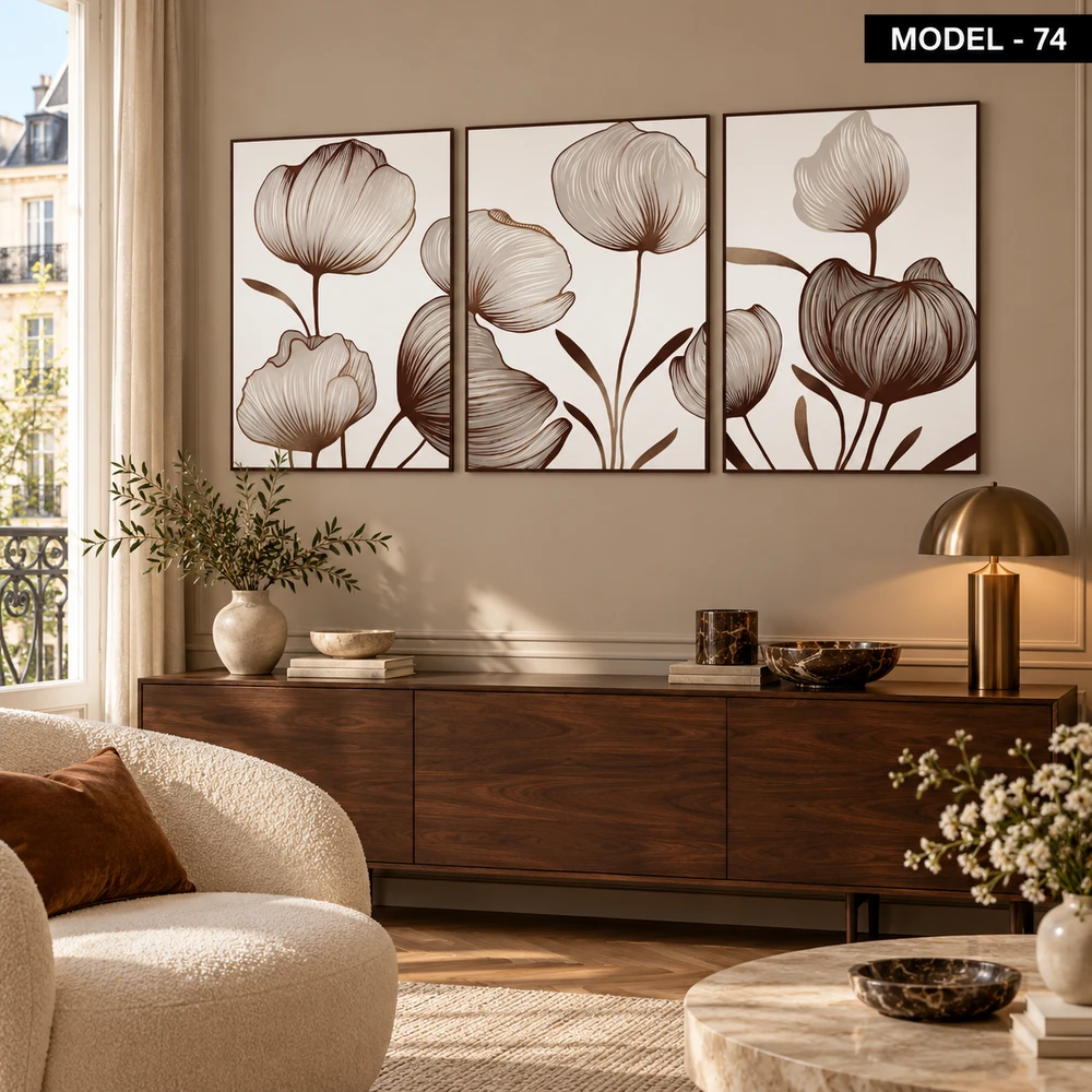 Yapışkanlı Keçe Tablo - Poster Çiçek (Model- 74)
