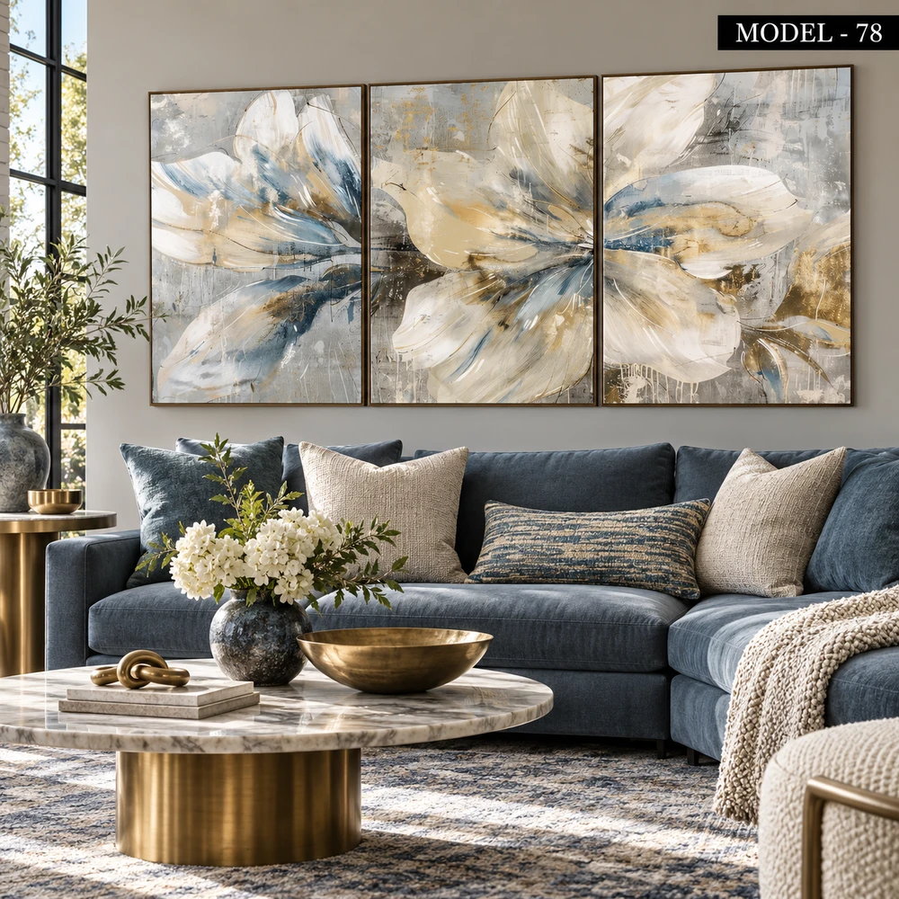 Yapışkanlı Keçe Tablo - Poster Çiçek (Model- 78)