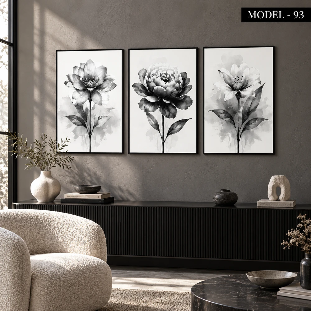 Yapışkanlı Keçe Tablo - Poster Çiçek (Model- 93)