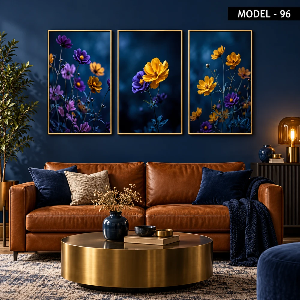 Yapışkanlı Keçe Tablo - Poster Çiçek (Model- 96)