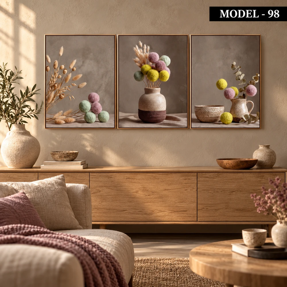 Yapışkanlı Keçe Tablo - Poster Çiçek (Model- 98)