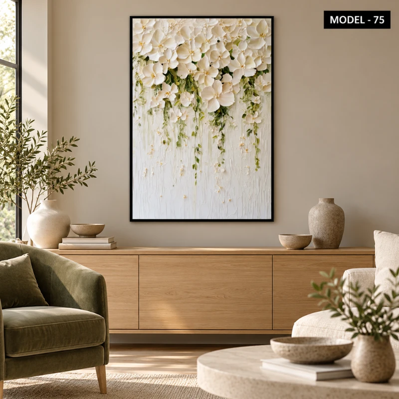 Yapışkanlı Keçe Tablo - Poster Çiçek (Model- 75)