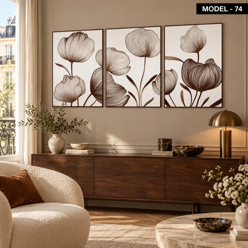 Yapışkanlı Keçe Tablo - Poster Çiçek (Model- 74)