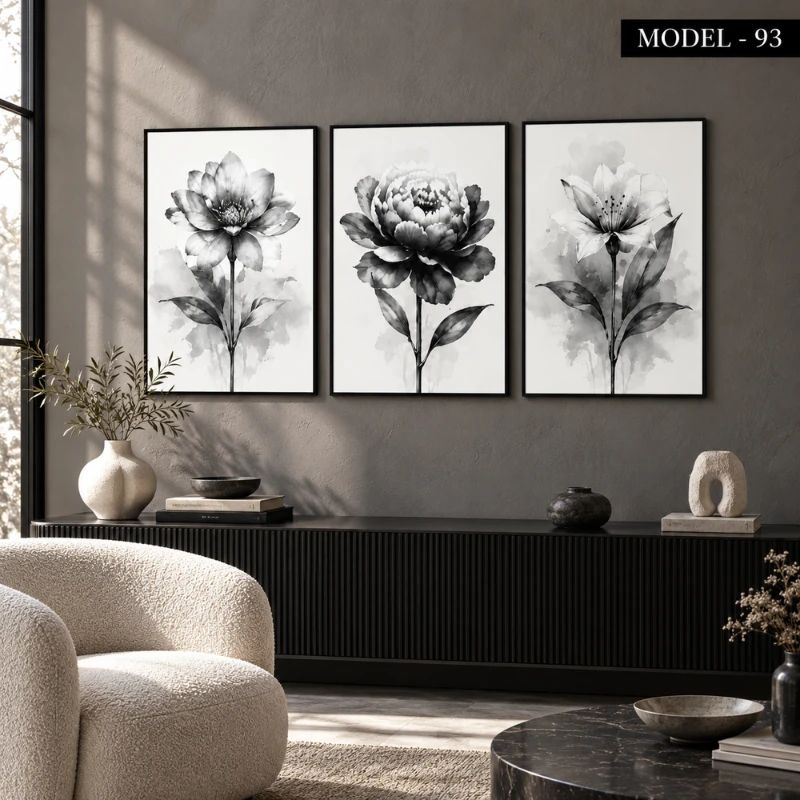 Yapışkanlı Keçe Tablo - Poster Çiçek (Model- 93)