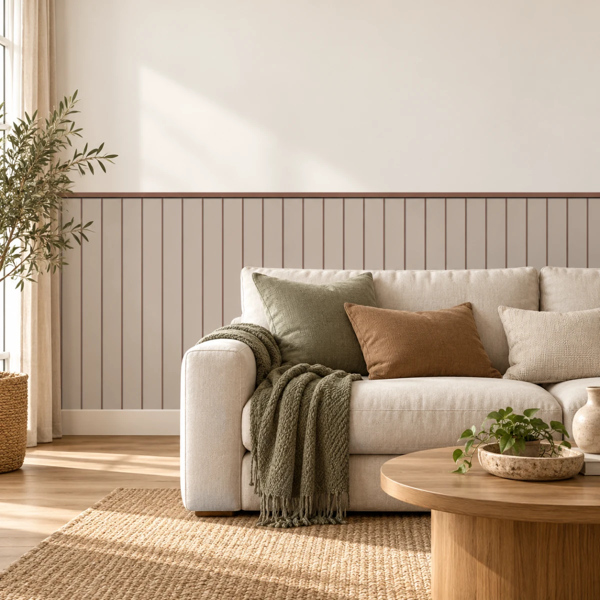Yapışkanlı Keçe Duvar Kağıdı Çıta Desen (Model - 9028)