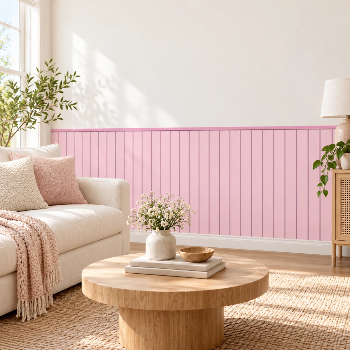 Yapışkanlı Keçe Duvar Kağıdı Çıta Desen (Model - 9034)