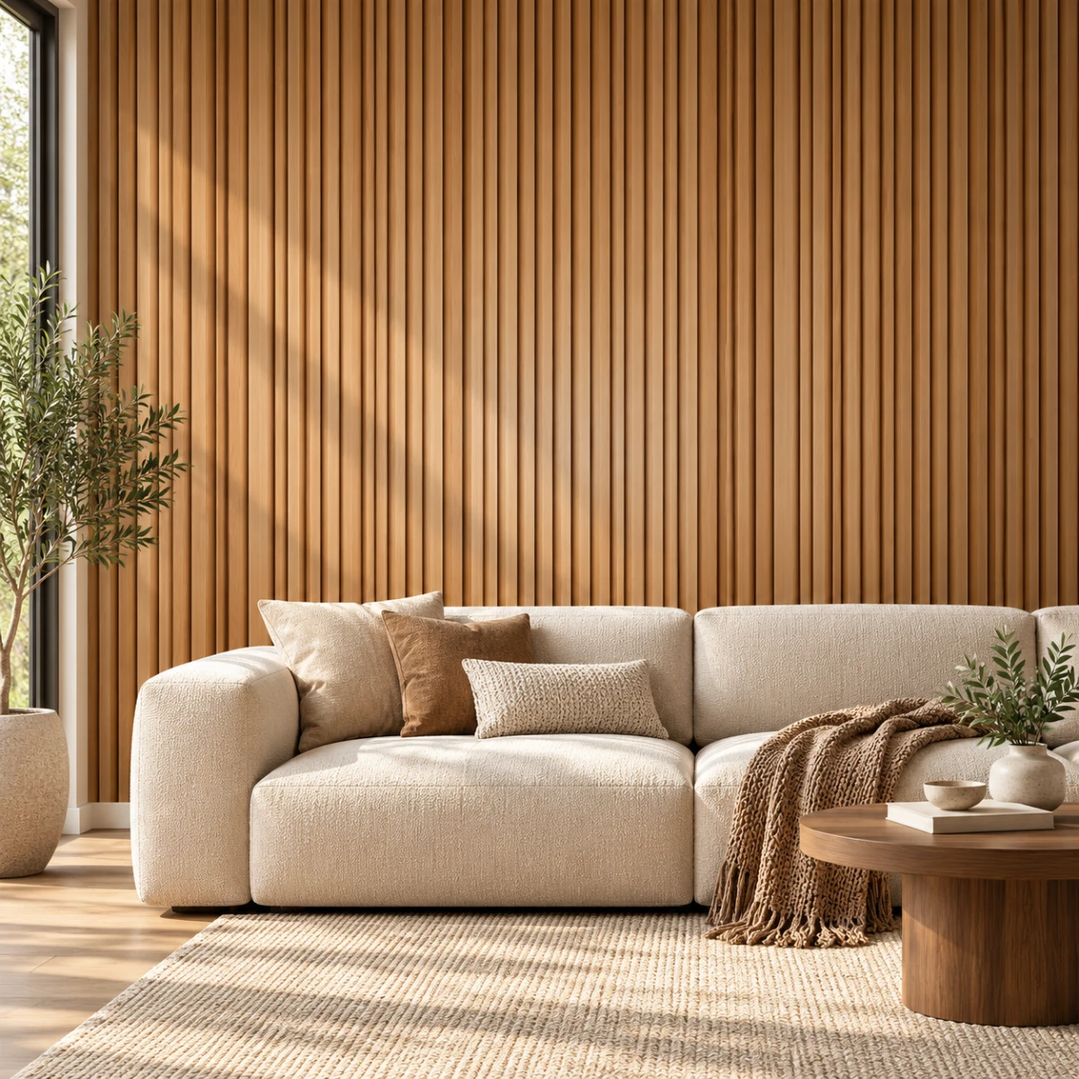 Yapışkanlı Keçe Duvar Kağıdı Çıta Desen (Model - 9042)