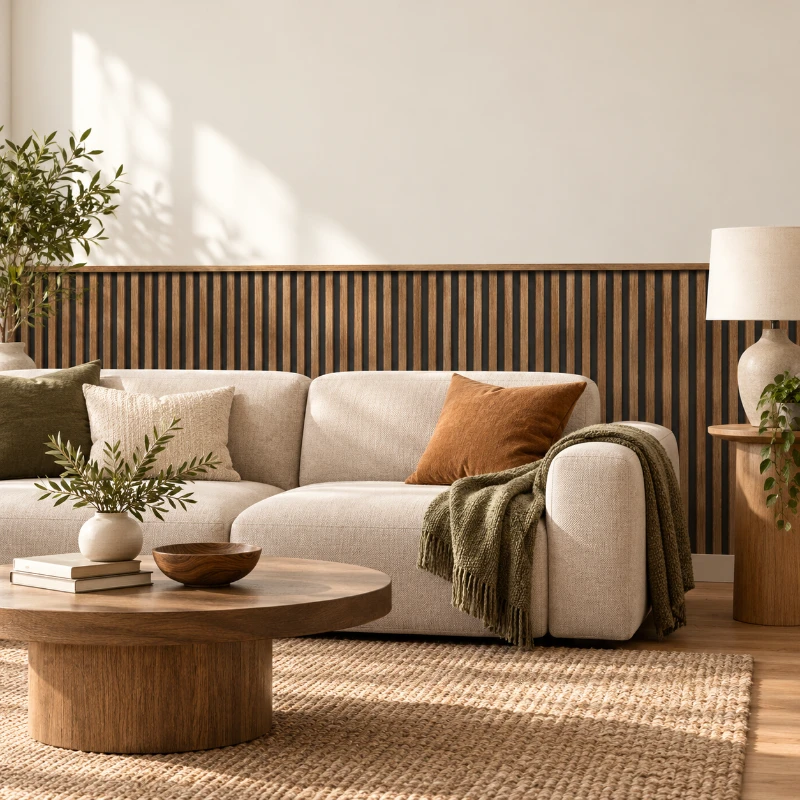 Yapışkanlı Keçe Duvar Kağıdı Çıta Desen (Model - 9027)