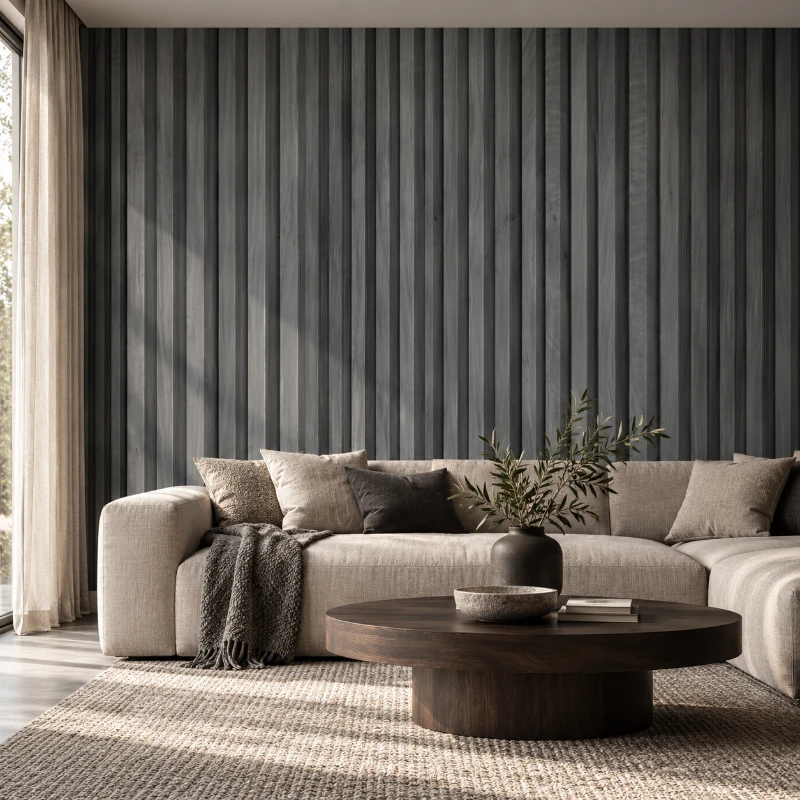 Yapışkanlı Keçe Duvar Kağıdı Çıta Desen (Model - 9038)