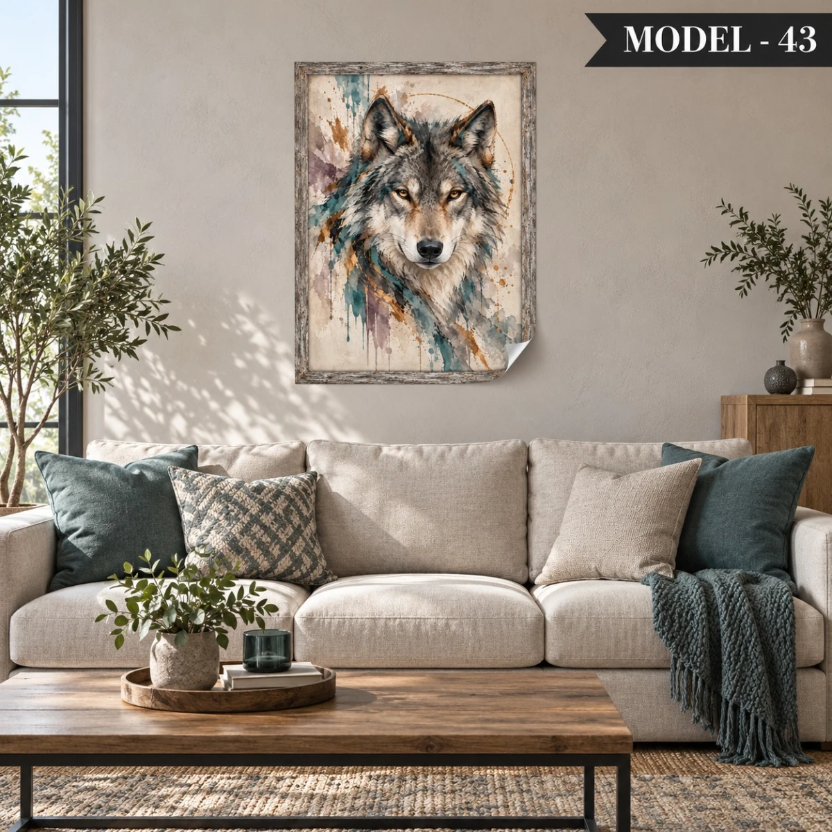 Statik Tutunma Özellikli Tablo - Poster Hayvan (Model-43)